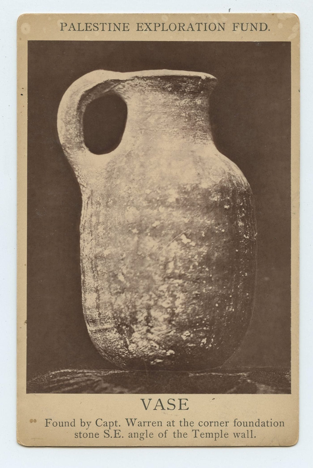 Photo of vase found by Capt. Warren