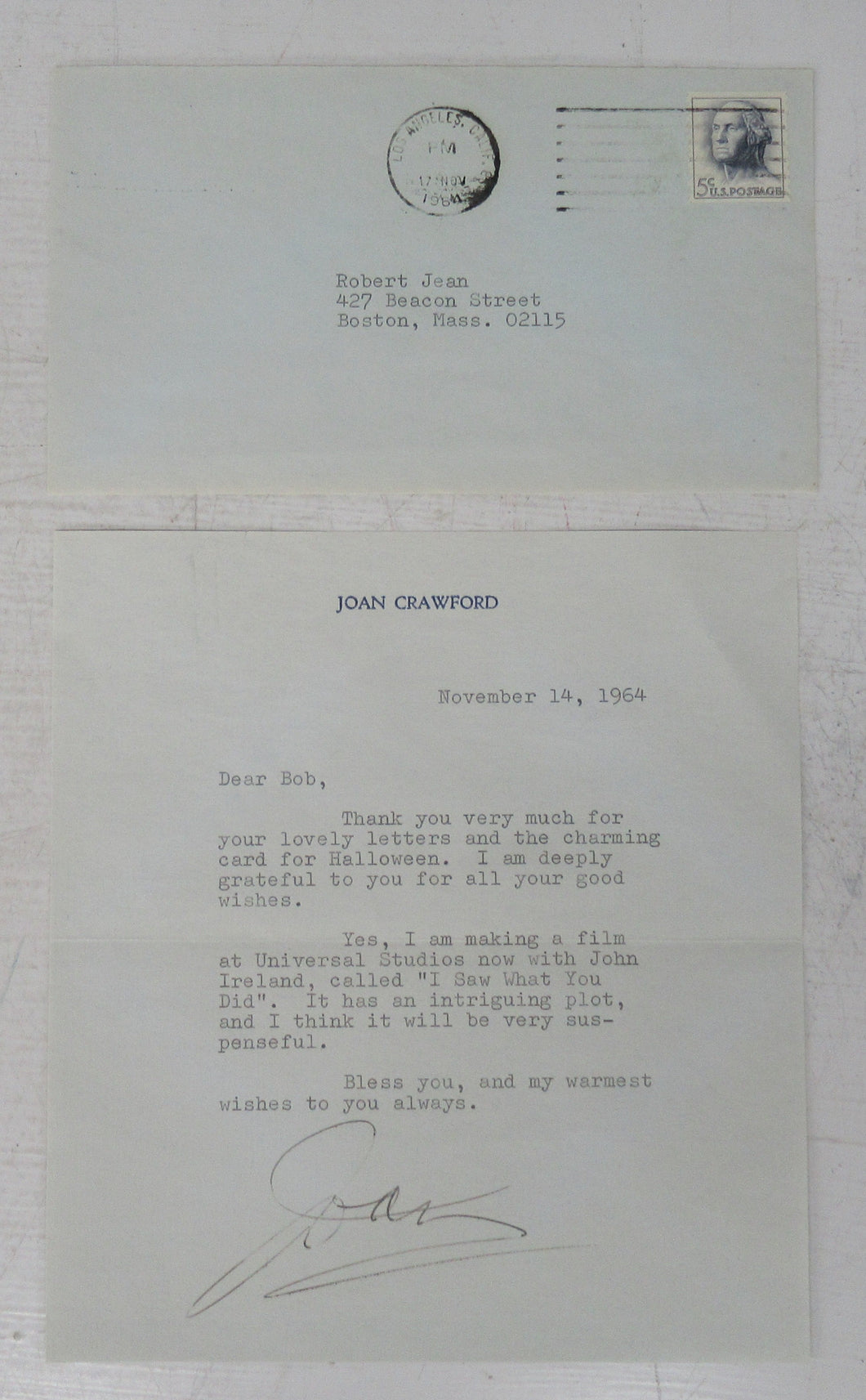 Letter to Robert Jean, November 14, 1964