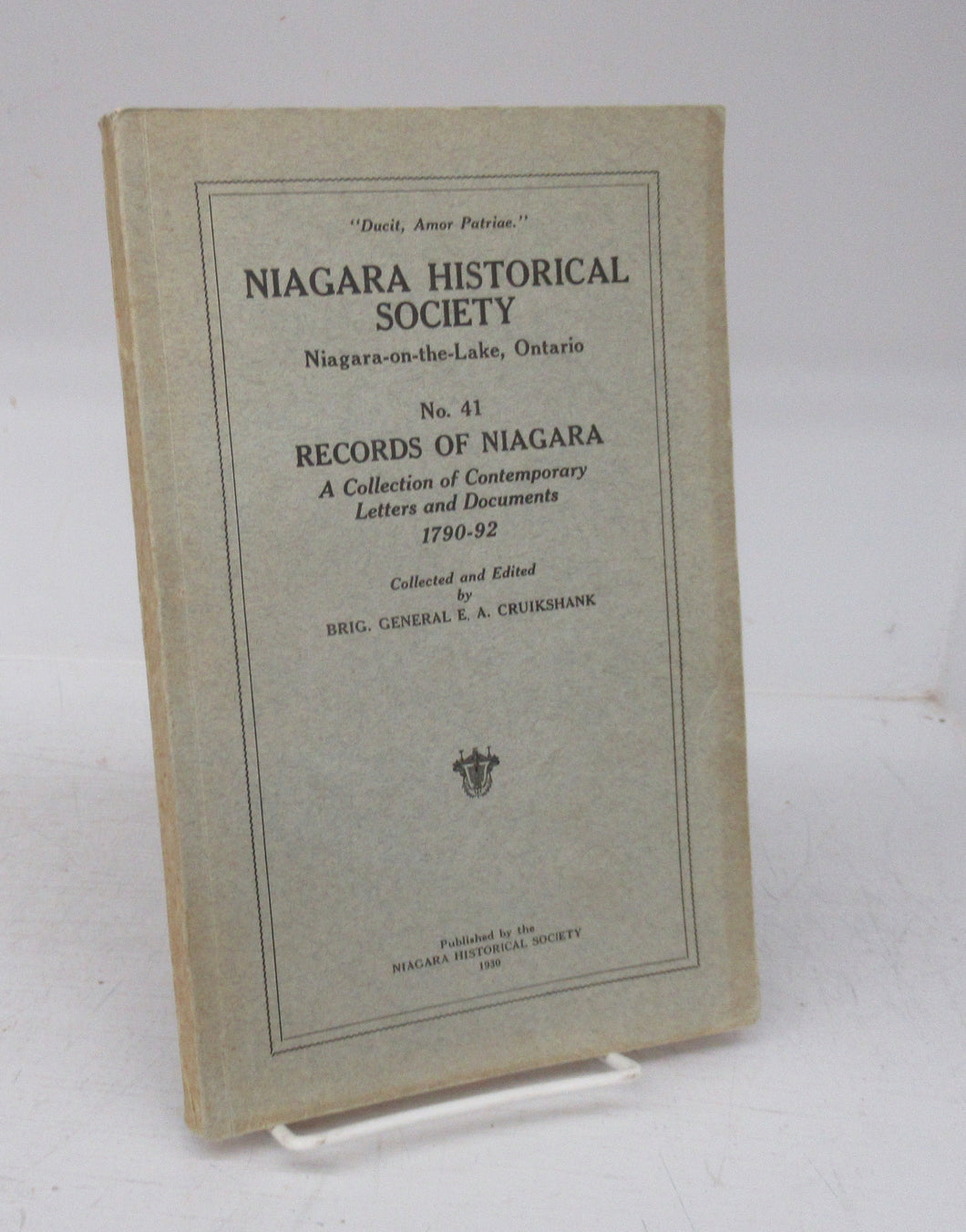 Records of Niagara: A Collection of Contemporary Letters and Documents 1790-92