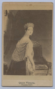 Carte-de-visite with painting of Queen Victoria