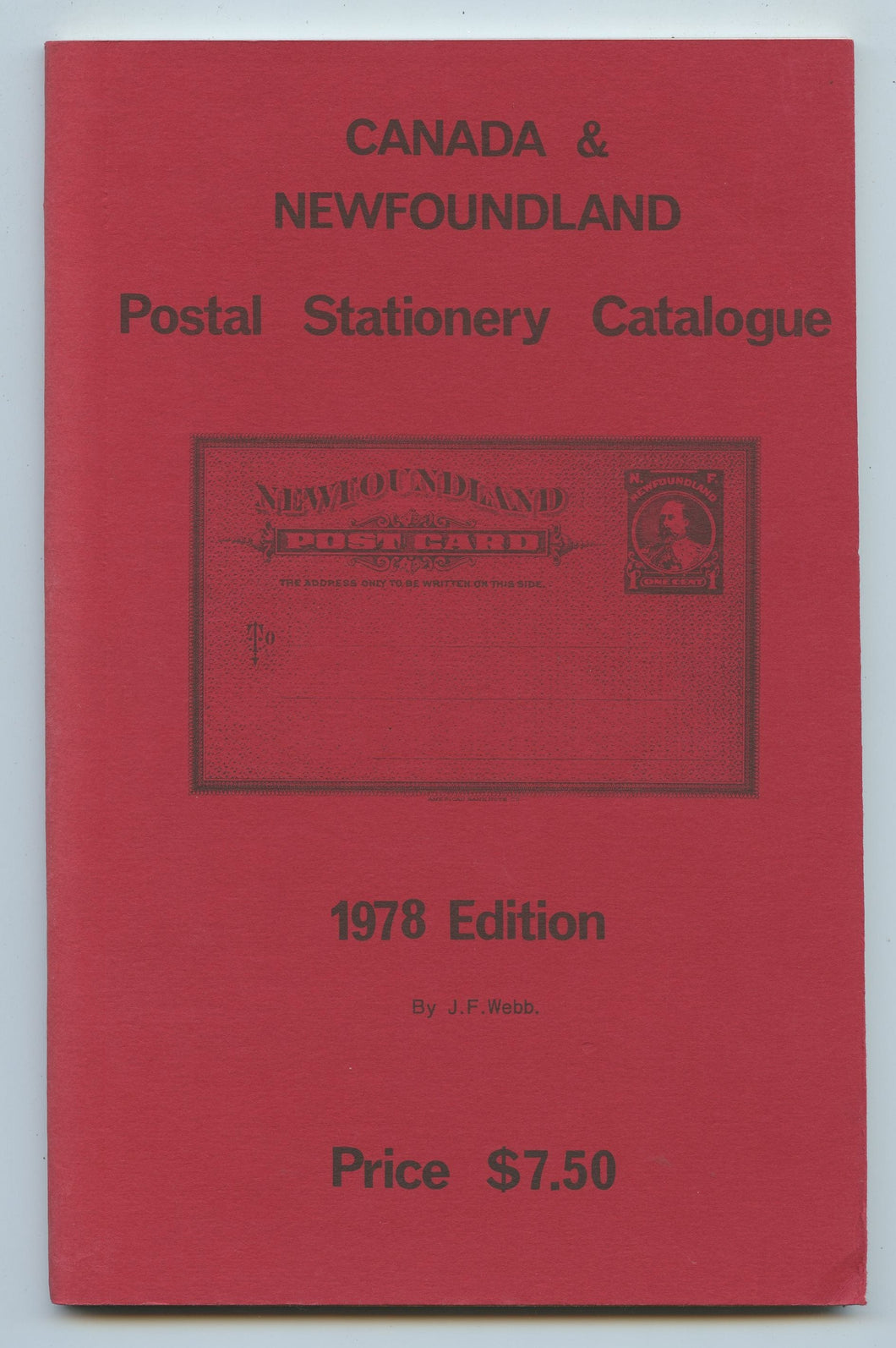 Canada & Newfoundland Postal Stationery Catalogue, 1978