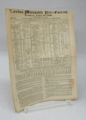 London Mercantile Price=Current, Tuesday, April 18, 1826