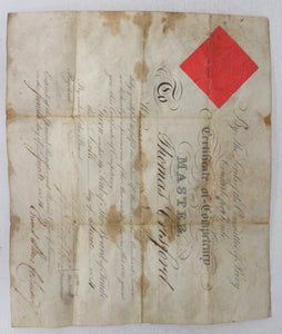 Certificate of Competency as Master in the Mercantile Marine