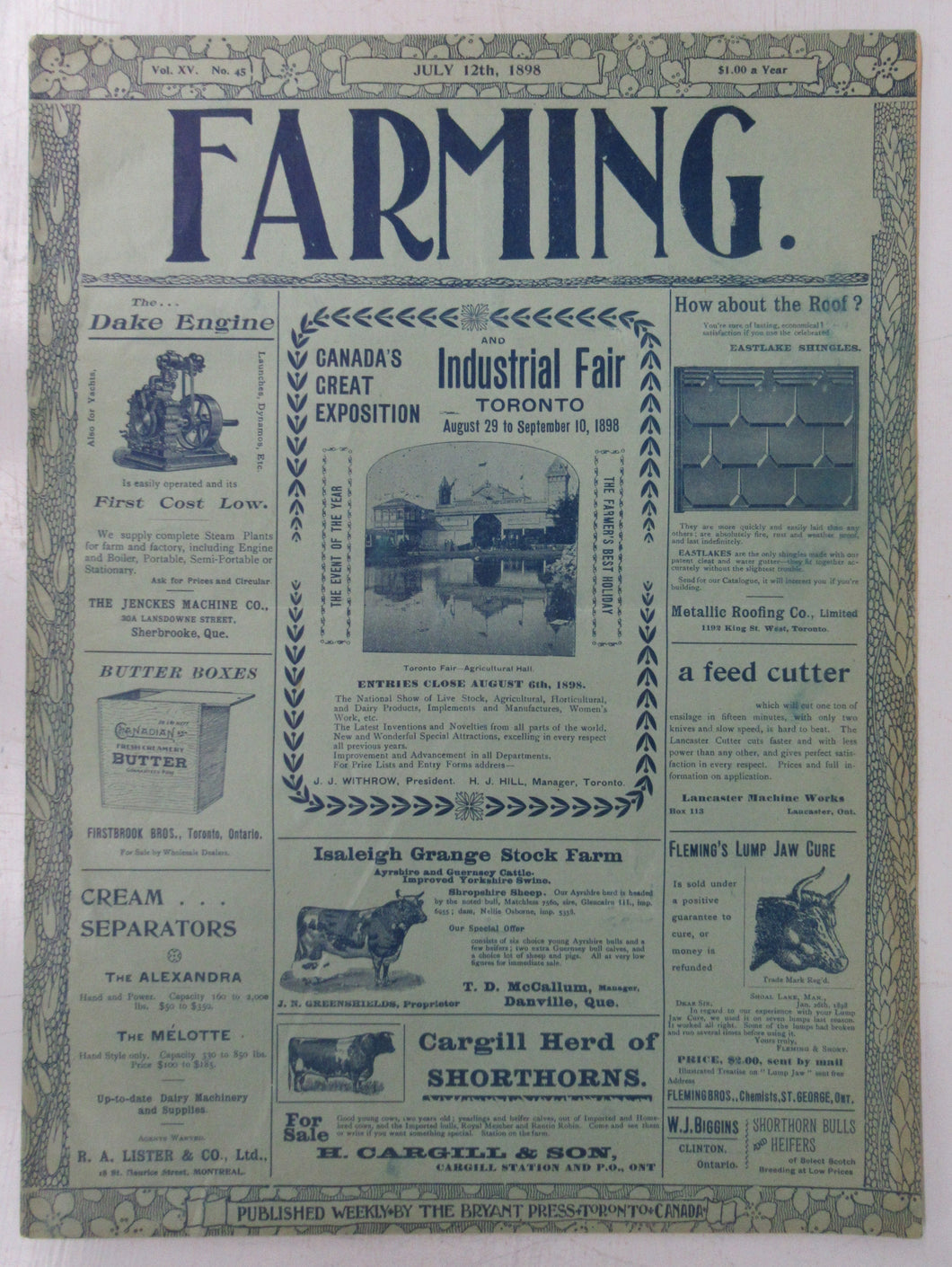 Farming, July 12th, 1898