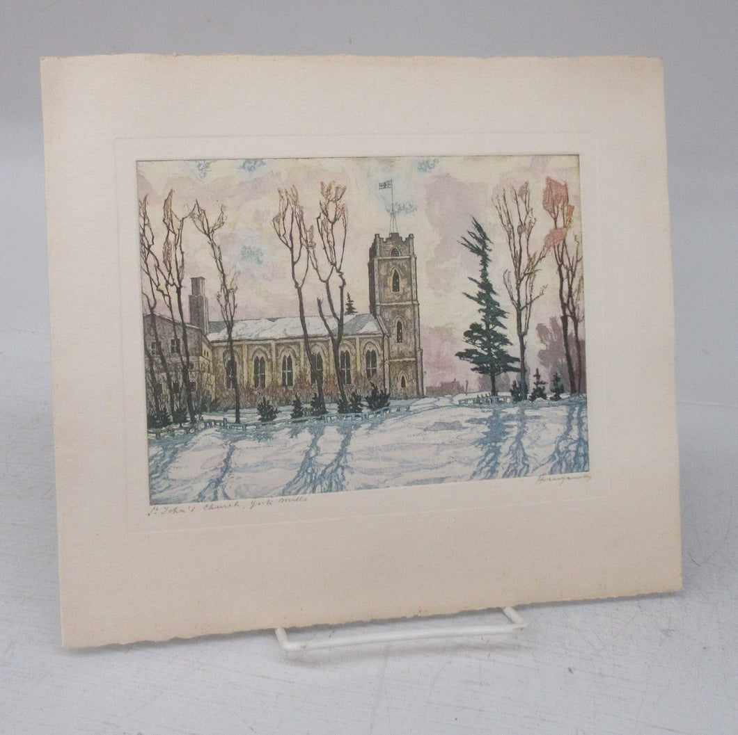 Christmas card featuring artwork by Nicholas Hornyansky