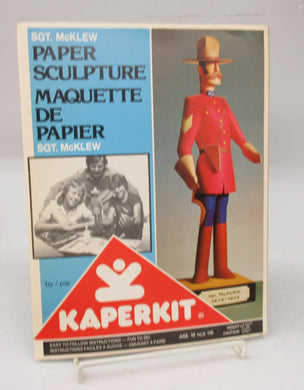 Sgt. McKlew Paper Scultpure; Maquette de Papier Sgt. McKlew