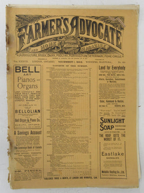 The Farmer's Advocate, November 1, 1902