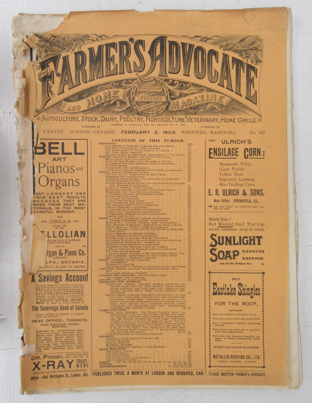 The Farmer's Advocate, February 2, 1903