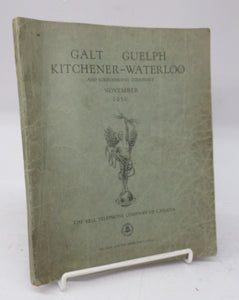 Galt Guelph Kitchener-Waterloo and Surrounding Territory November 1950