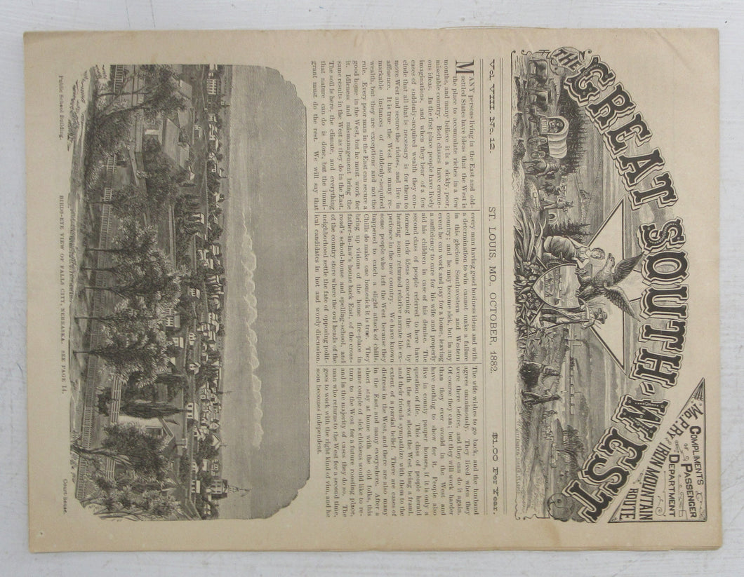 The Great South-West, October 1882