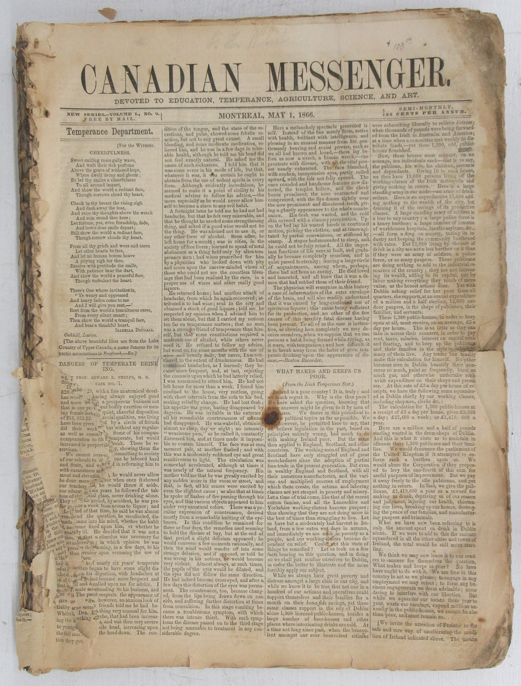 Canadian Messenger May 1, 1866 - March, 1867