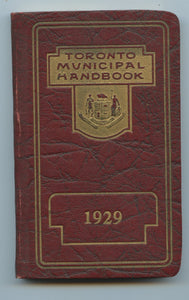 Municipal Handbook City of Toronto 1929