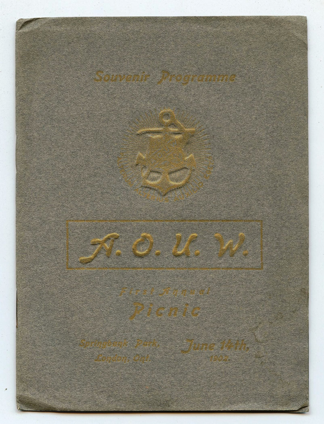 A.O.U.W.  First Annual Picnic Souvenir Programme