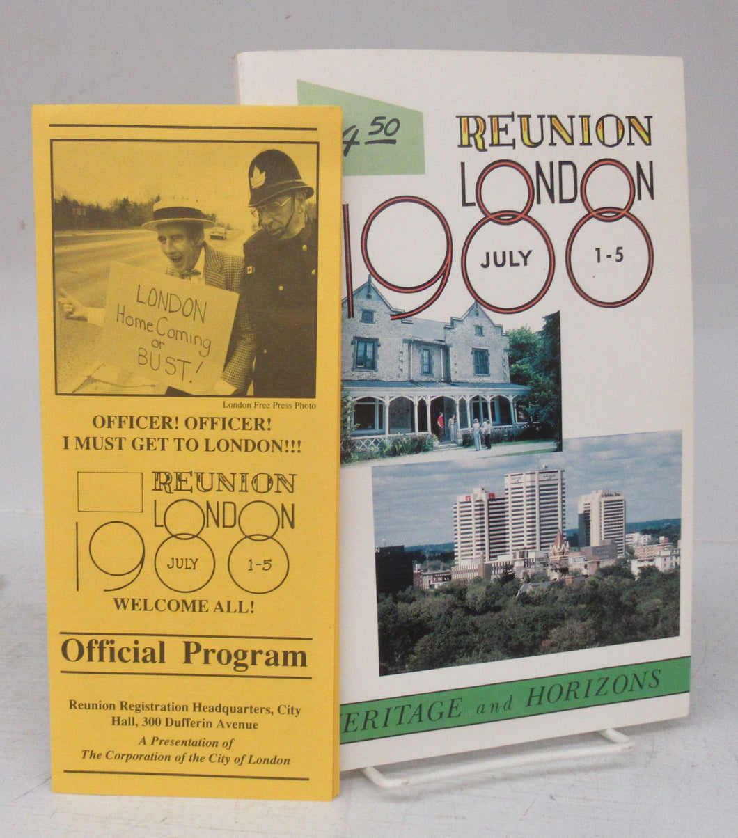 Reunion London, July 1-5, 1988: Heritage and Horizons