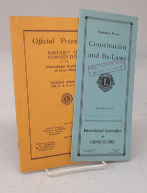 Official Proceedings District "A" Convention of the International Association of Lions Clubs Showboat Convention June 13, 14, 15, 16, 1937