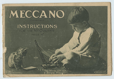 Meccano (Patented) Instructions for the No. O Outfit 