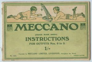Meccano (Trade Mark 296321) Instructions For Outfits Nos. 0 to 3.