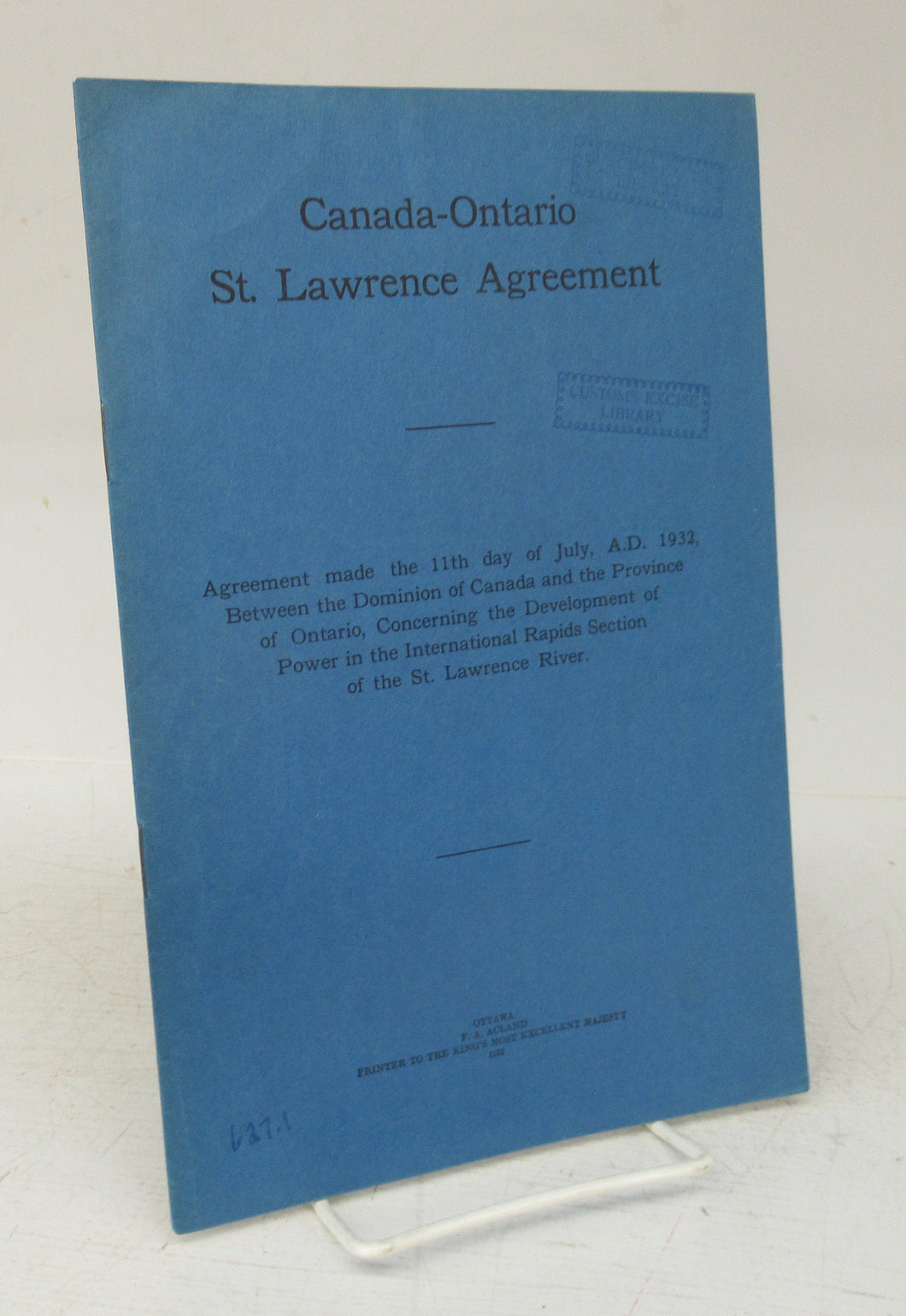 Canada-Ontario St. Lawrence Agreement