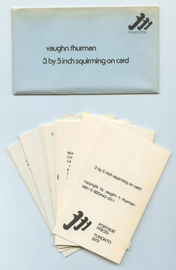 3 by 5 inch squirming on card