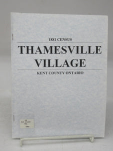 1881 Census, Thamesville Village, Kent County, Ontario