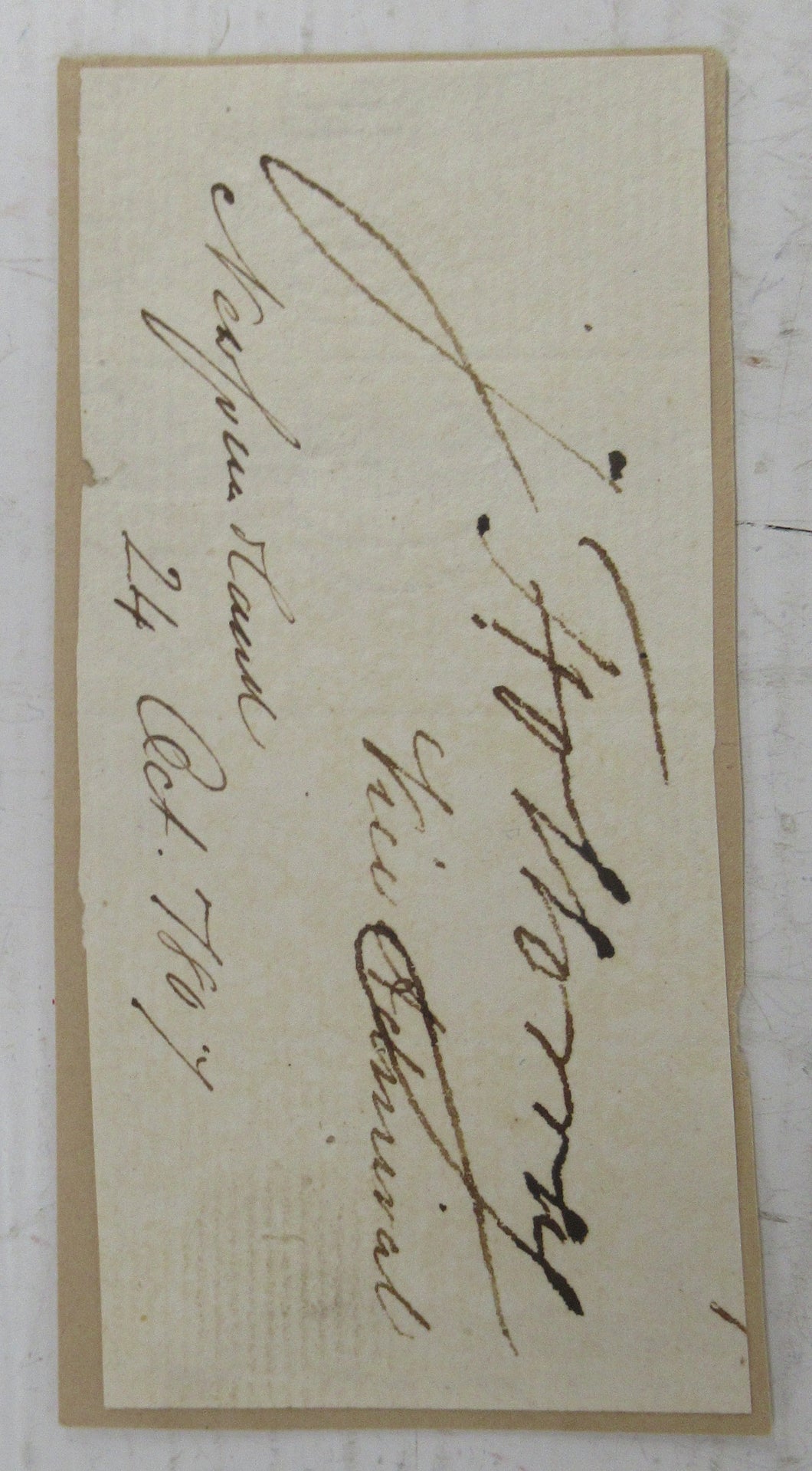 Signature of Admiral Holloway