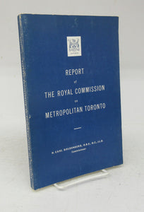 Report of The Royal Commission on Metropolitan Toronto