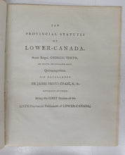 The Provincial Statutes of Lower-Canada, 1810