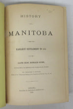 History of Manitoba from the Earliest Settlement to 1835