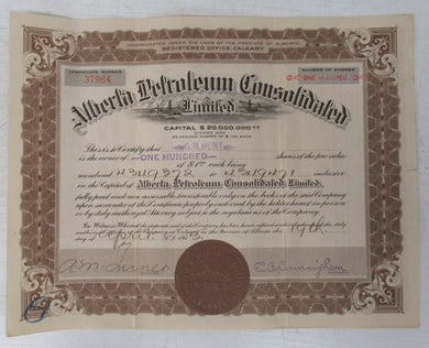 Alberta Petroleum stock certificate