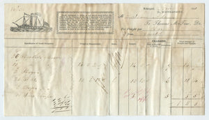 Bill of Lading, Thomas McTear, 1841