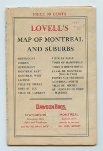 Lovell's Map of Montreal and Suburbs