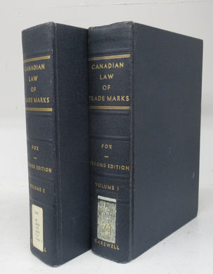 The Canadian Law of Trade Marks and Unfair Competition Vols. I & II