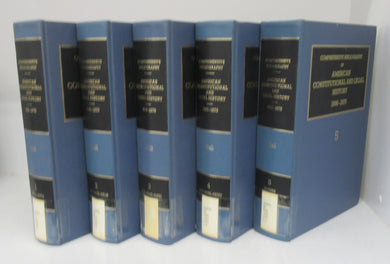 Comprehensive Bibliography of American Constitutional and Legal History 1896-1979 Vols. 1-5