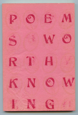 Poems Worth Knowing