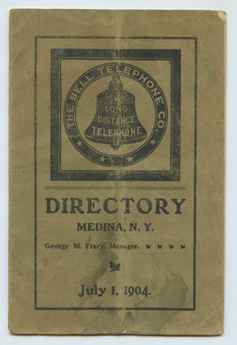 Bell Telephone Directory, Medina, N.Y., 1904