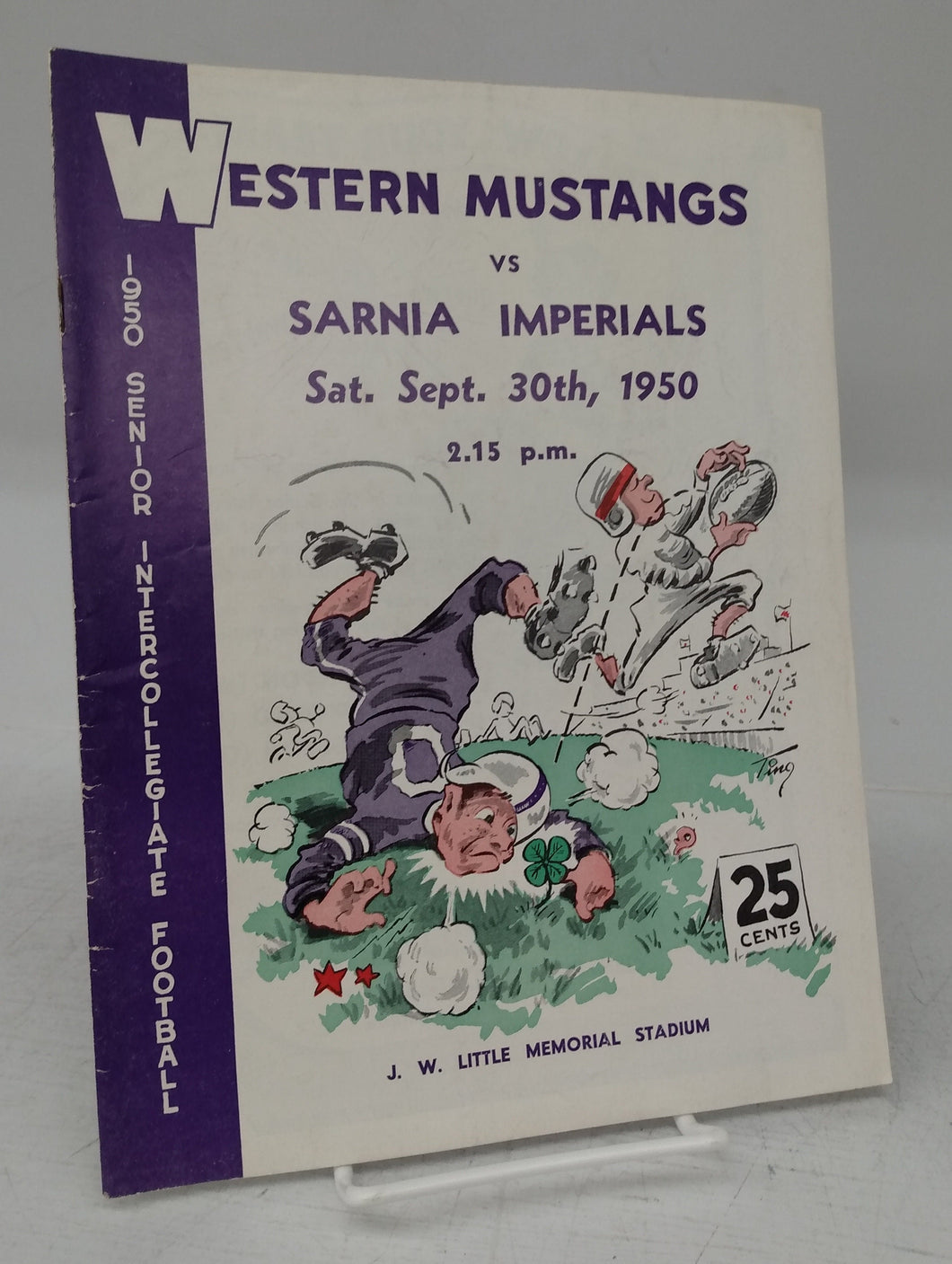 Western Mustangs vs. Sarnia Imperials, Sept. 30, 1950