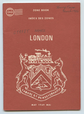 Zone Book/Index Des Zones: London May 1969