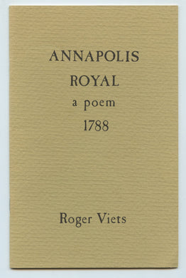 Annapolis Royal: a poem, 1788
