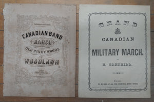 To The Volunteers of Canada. Canadian Band March Introducing the Popular Air Old Piney Woods; Grand Canadian Military March (sheetmusic)