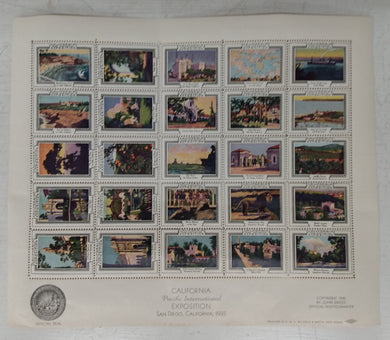 California Pacific International Exposition cinderella stamps