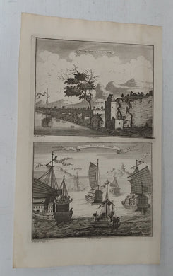 Nan-yang, a Chinese City on the River Kyang; Chinese Barks, from Nieuhof