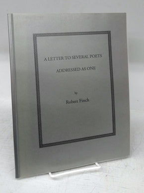 A Letter to Several Poets Addressed as One