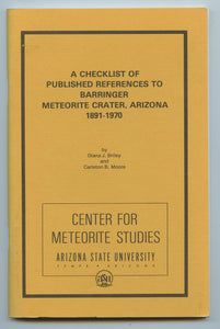 A Checklist of Published References to Barringer Meteorite Crater, Arizona 1891-1970