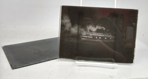 2 glass plates of the Great Lakes steamship Olcott