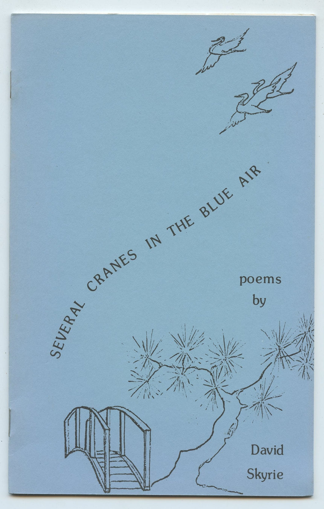 Several Cranes in the Blue Air