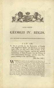 An Act to provide for the Extinction of Feudal and Seignioral Rights and Burthens on Lands held à Titre de Fief and à Titre de Cens, in the Province of Lower Canada