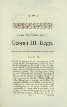 An Act to continue several Laws relating to the giving further Encouragement to the Importation of Naval Stores from the British Colonies in North America
