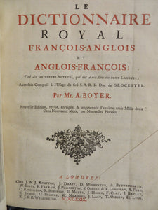 Le Dictionnaire Royal Francois-Anglois et Anglois-Francois