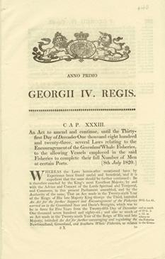 An Act to amend and continue, until the Thirty-first Day of December One thousand eight hundred and twenty-three, several Laws relating to the Encouragement of the Greenland Whale Fisheries.