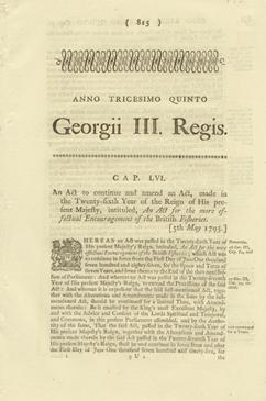 An Act to continue and amend an Act, made in the Twenty-sixth Year of the Reign of His present Majesty, intituled, An Act for the more effectual Encouragement of the British Fisheries